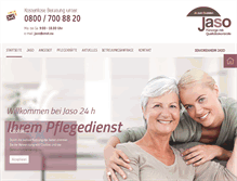 Tablet Screenshot of jaso24-pflege.de